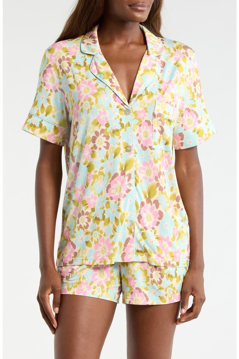 Stretch Modal Short Pajamas, Main, color, PAINTED BLOOMS