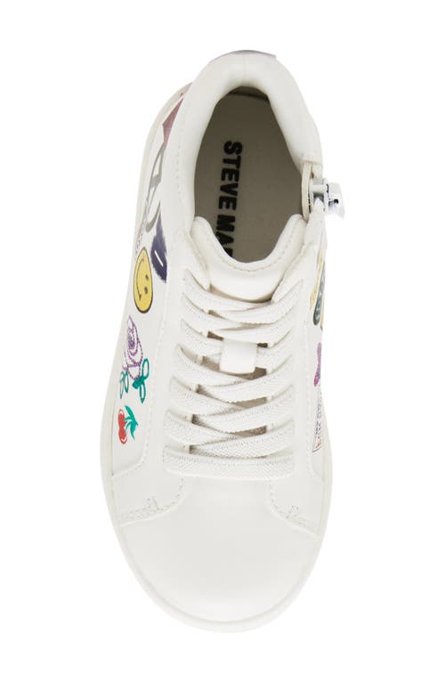 Steve Madden Kids' Tbeta High Top Platform Sneaker In White