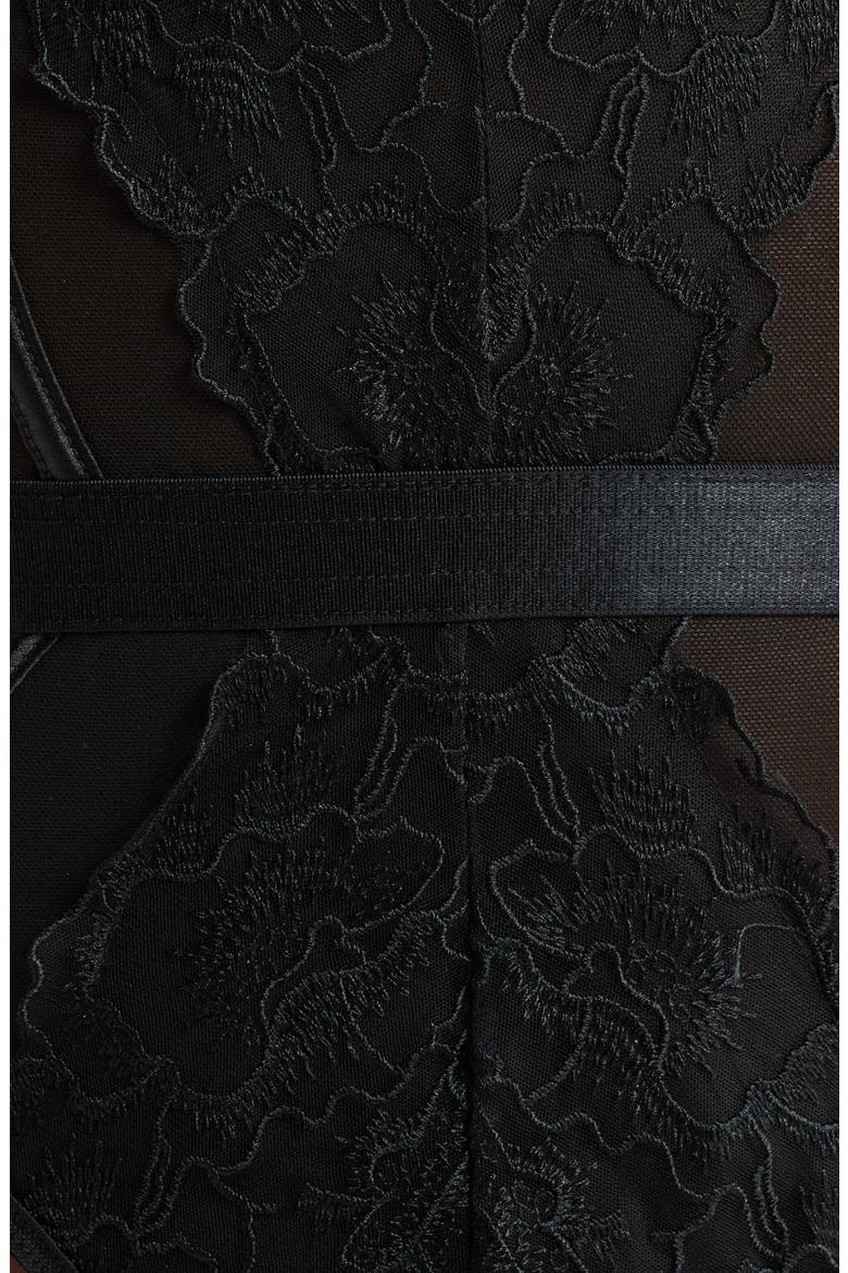 Cutout Underwire Teddy, Alternate, color, BLACK