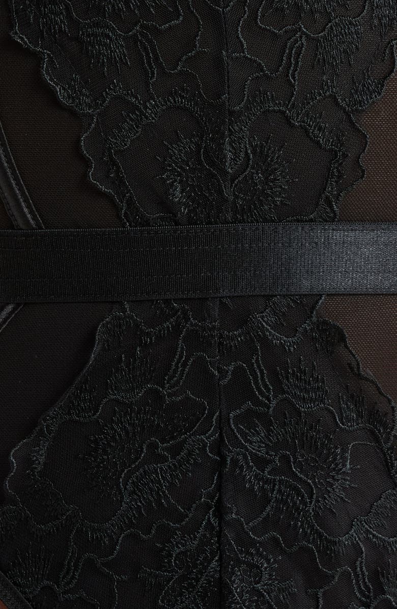 KILO BRAVA Cutout Underwire Teddy, Alternate, color, Black