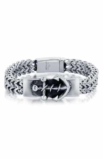 Men's Anchor ID Franco Chain Bracelet