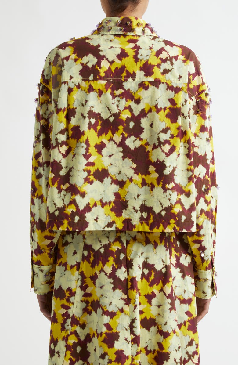 Ulla Johnson Aria Print Embellished Shirt, Alternate, color, Acacia