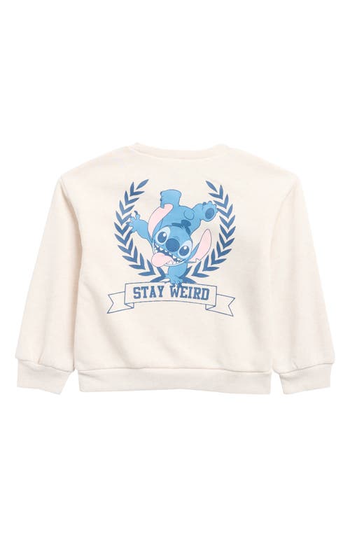 Assorted X Disney® Kids' Stitch Stay Weird Sweatshirt & Joggers Set In Beige