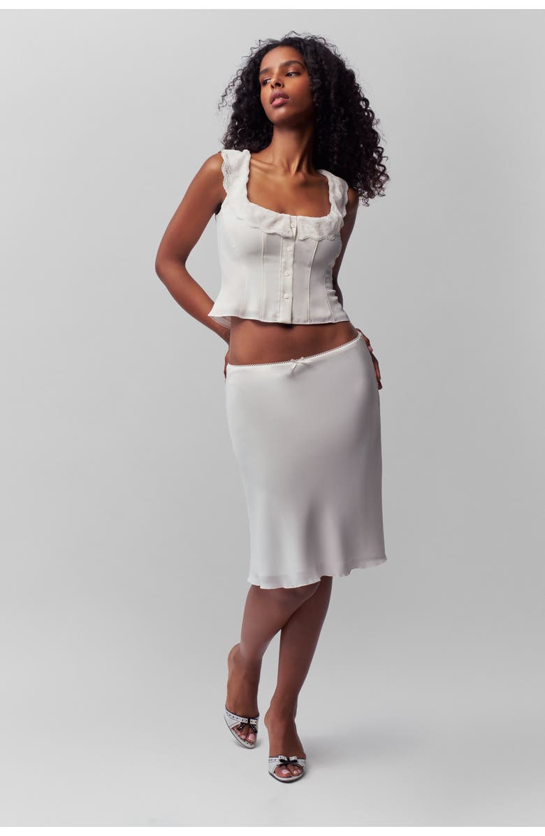Guizio Paloma Skirt, Alternate, color, White