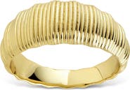 Sterling Forever Guiliana Ripple Textured Band Ring