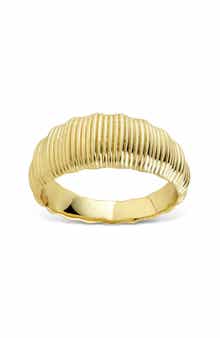 Sterling Forever Guiliana Ripple Textured Band Ring