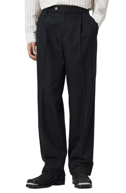 Tallis Pleated Straight Leg Pants