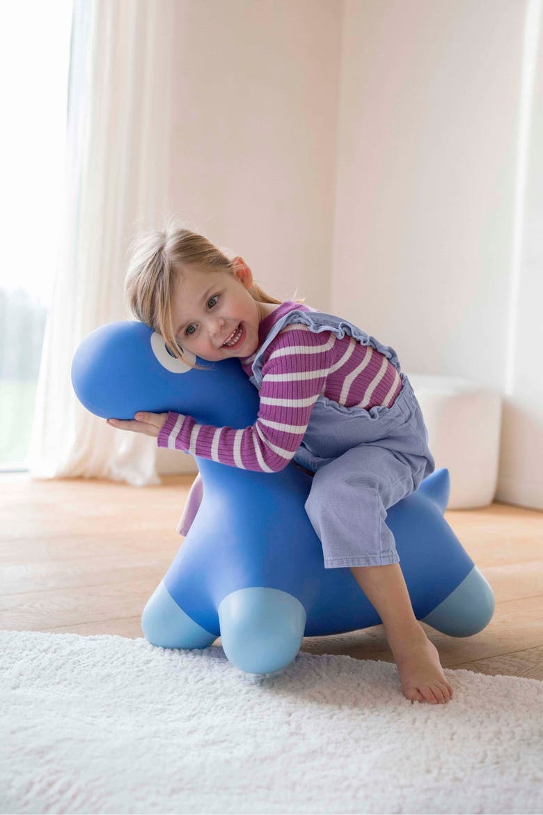 Hoppi Dino Inflatable Toy for Kids, Alternate, color, Cosmic Blue
