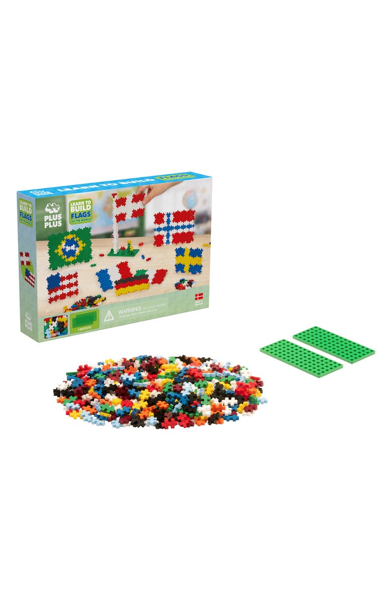 Plus-Plus USA 500-Piece Learn to Build Flags Playset, Alternate, color, Multi-Color/ Mix