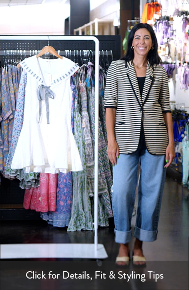 Rosie Ribbon Embroidered Cotton Mini Sundress, sales video thumbnail