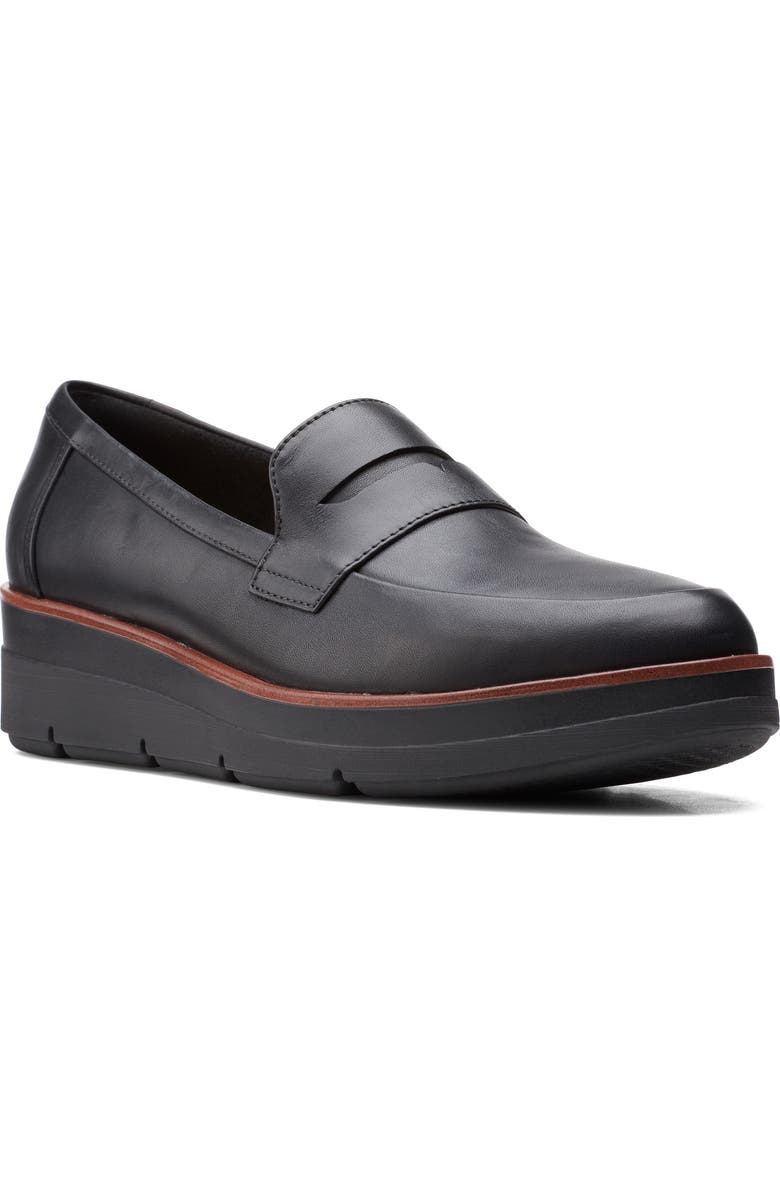 Clarks<sup>®</sup> Shaylin Step Wedge Penny Loafer, Main, color,