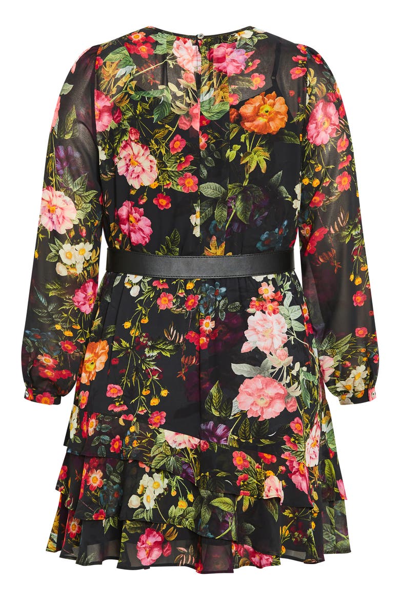 Charlee Floral Belted Dress, Alternate, color, FLORAL