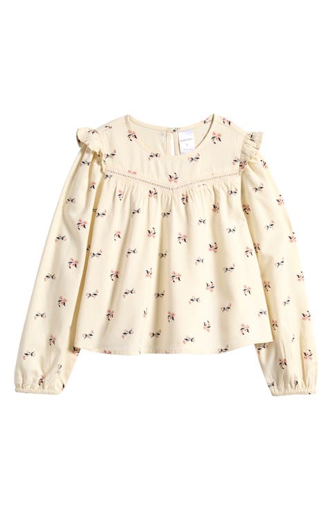 Kids' Lace Trim Ruffle Top (Toddler, Little Kid & Big Kid)
