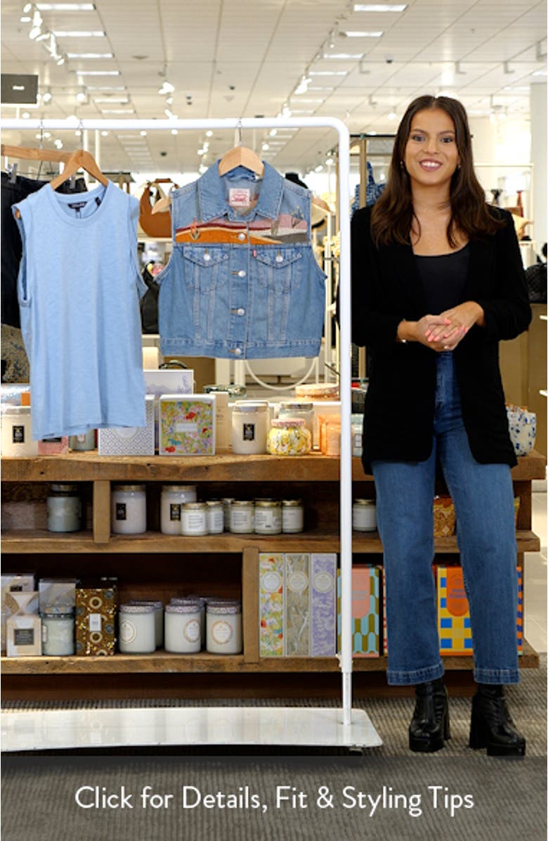 Embroidered Denim Vest, sales video thumbnail