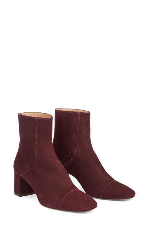 Purple suede boots best sale