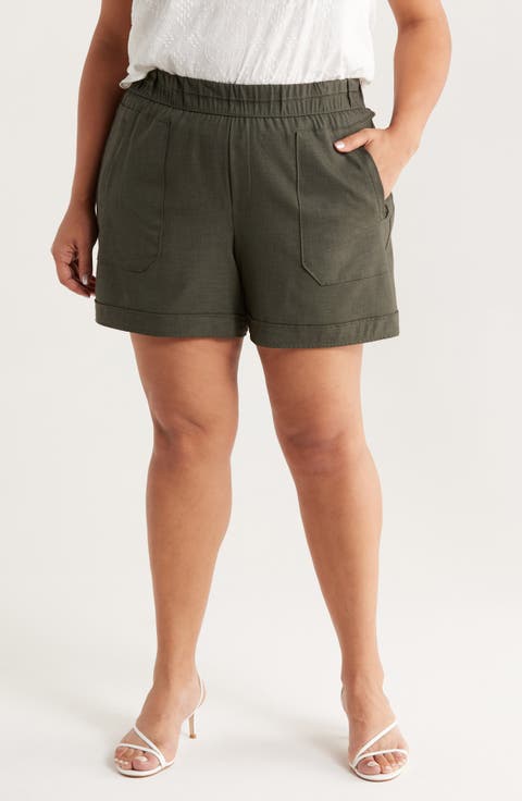 Skyrise Patch Pocket Shorts (Plus)