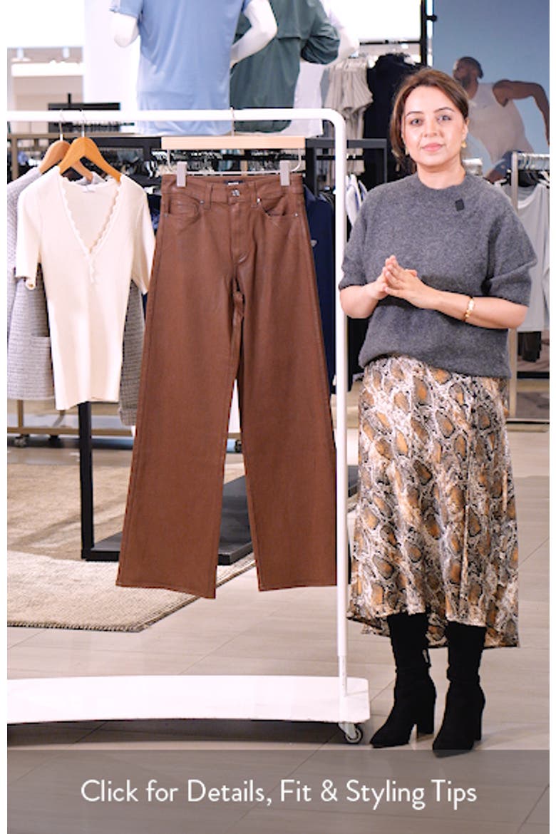 Anessa Luxe Coating High Waist Wide Leg Jeans video