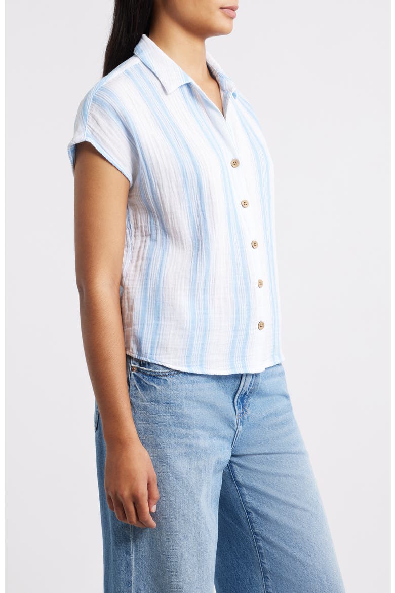 Gem Stripe Shirt, Alternate, color, BAY AREA