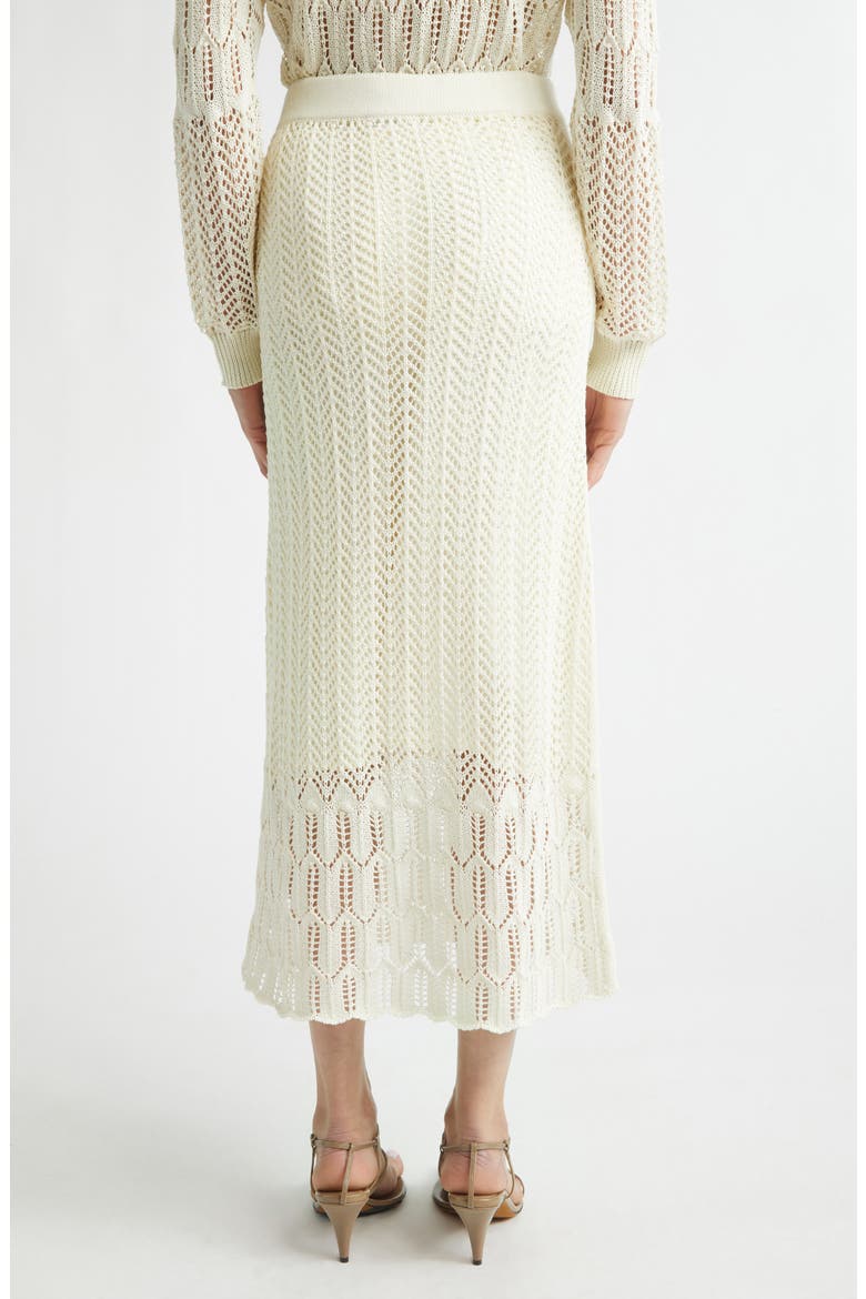 Cotton Pointelle Midi Skirt, Alternate, color, EGGSHELL