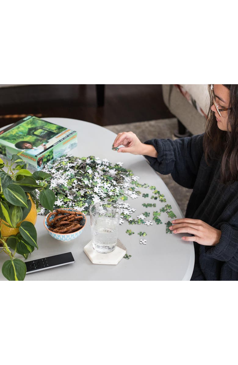 Toynk Bob Ross Covered Bridge Nature Puzzle | 1000 Piece Jigsaw Puzzle, Alternate, color, Green