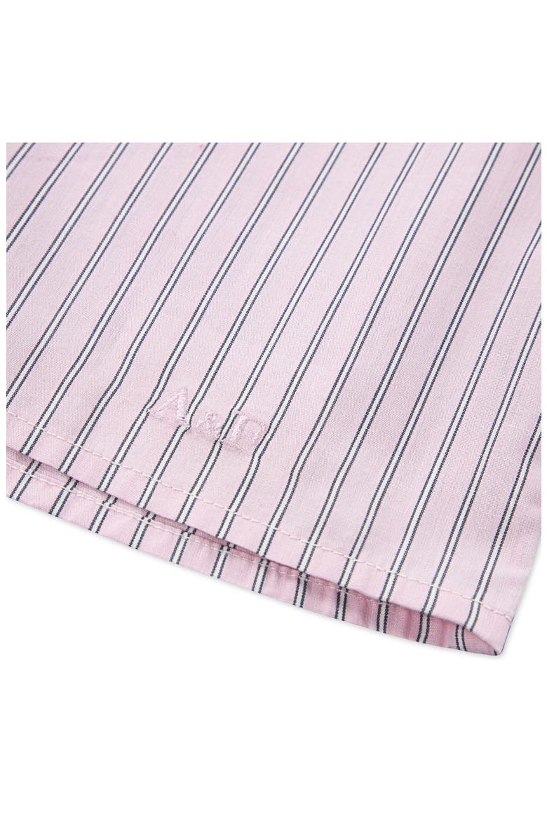 Kids' Stripe Boxy Button-Up Shirt, Alternate, color, CRADLE PINK