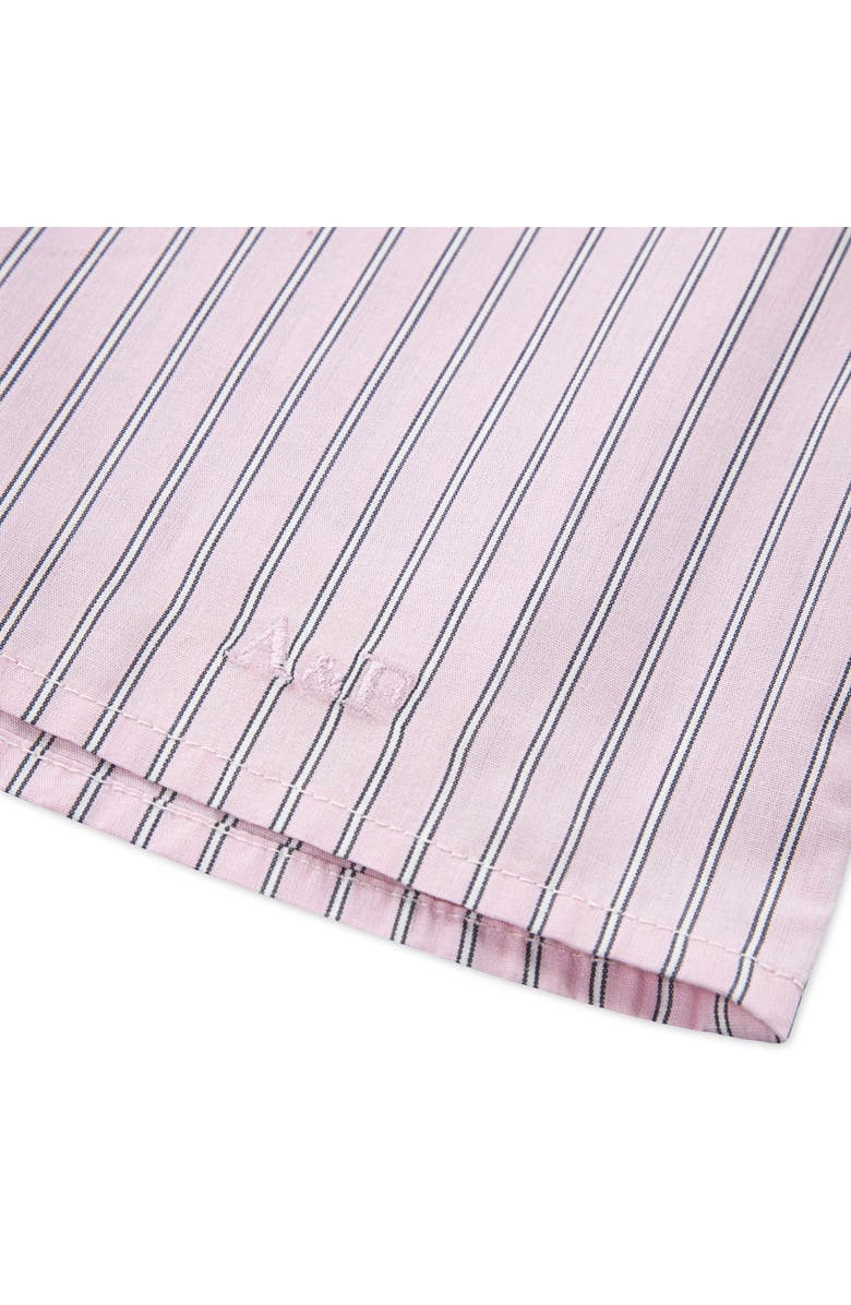 abercrombie kids Kids' Stripe Boxy Button-Up Shirt, Alternate, color, Cradle Pink