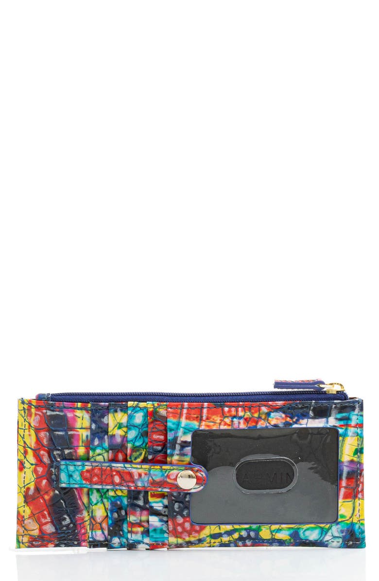 Brahmin Muse Melbourne Croc Embossed Leather Card Wallet, Main, color, 