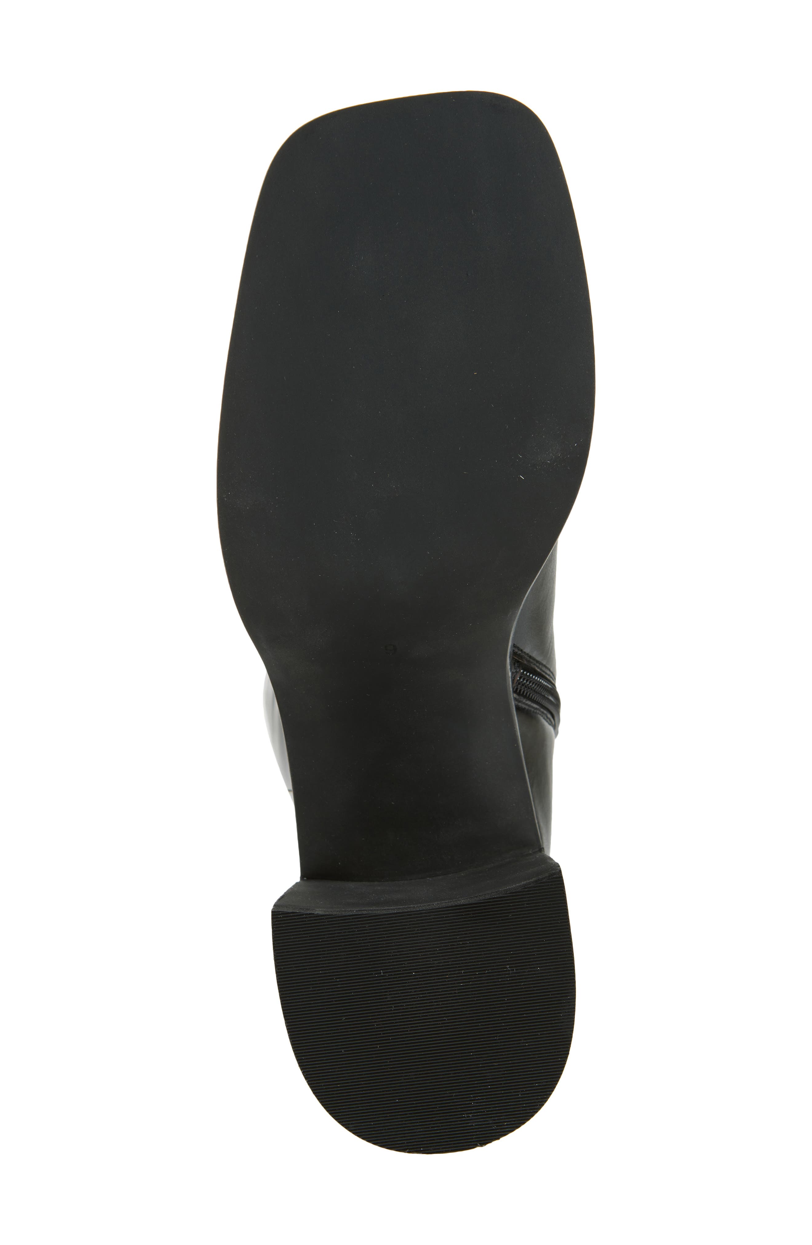 The-Band Knee High Leather Boot, Alternate, color, BLACK