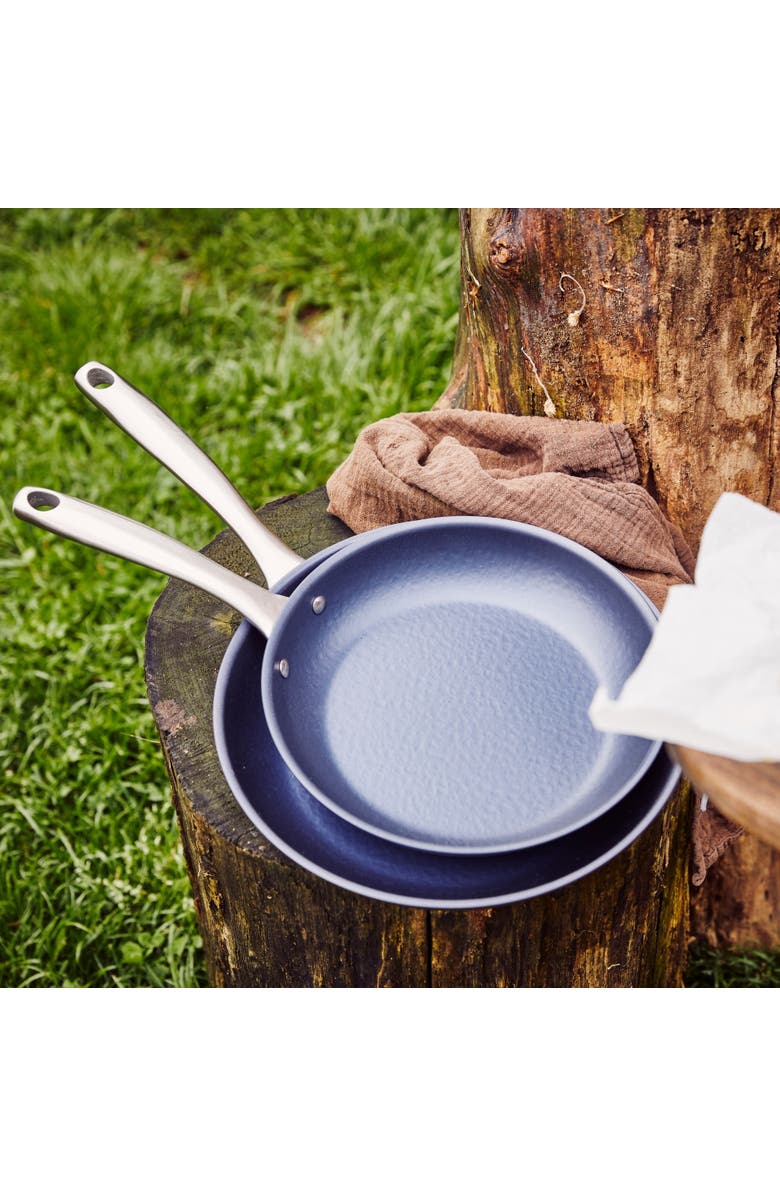 Alva Black Angus Carbon Steel Frying Pan, Alternate, color, Blue 11-Inch