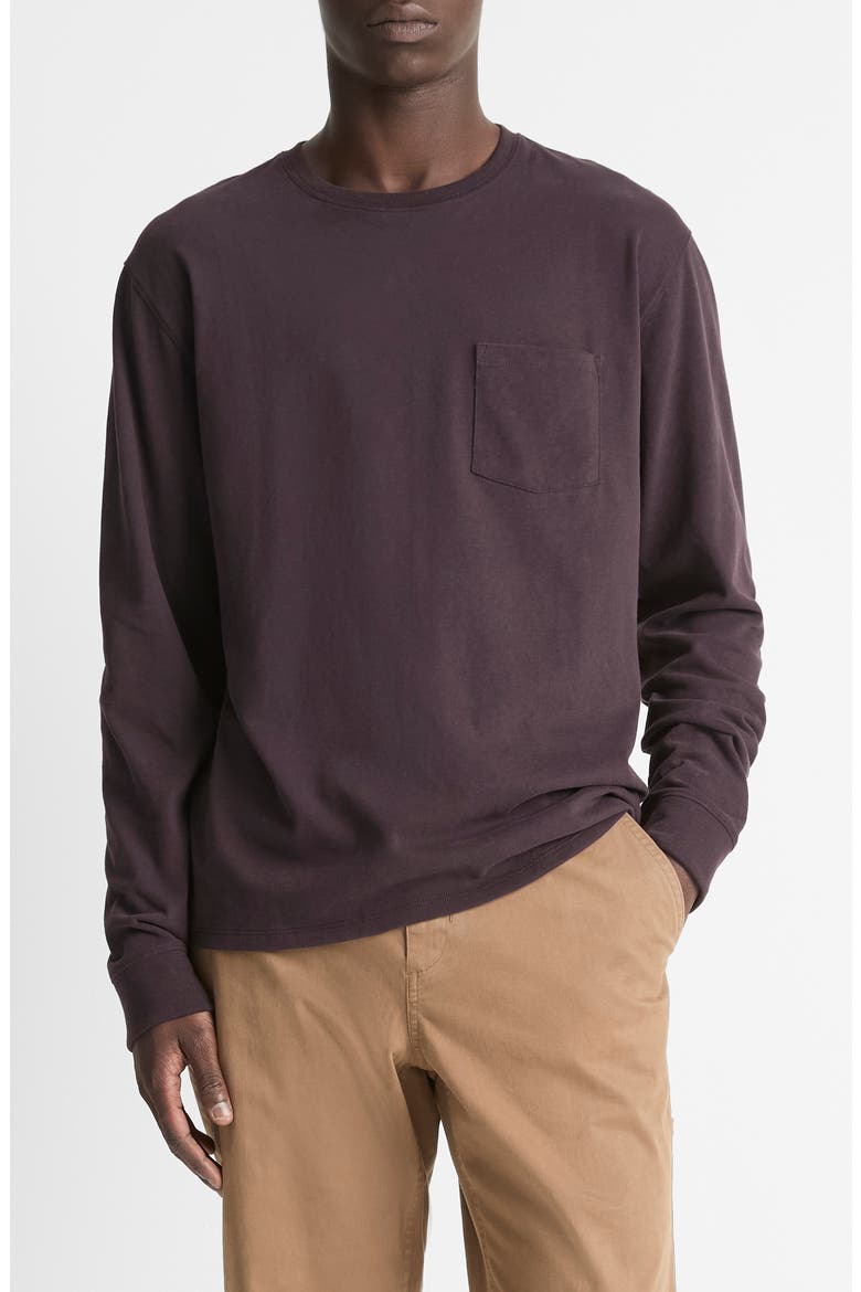 Long Sleeve Sueded Jersey Top, Main, color, OXBLOOD