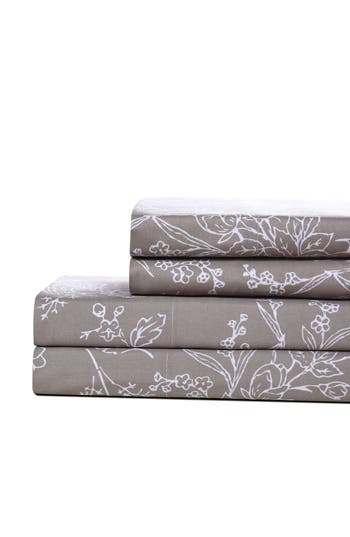 Southshore Fine Linens Winter Brush Sheet Set In Gray