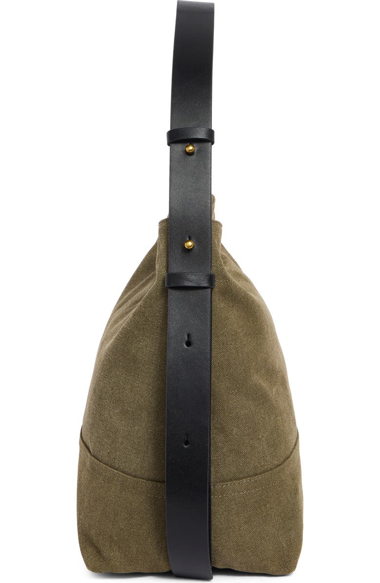 rag & bone Clinton Canvas Bucket Bag, Alternate, color, Forest