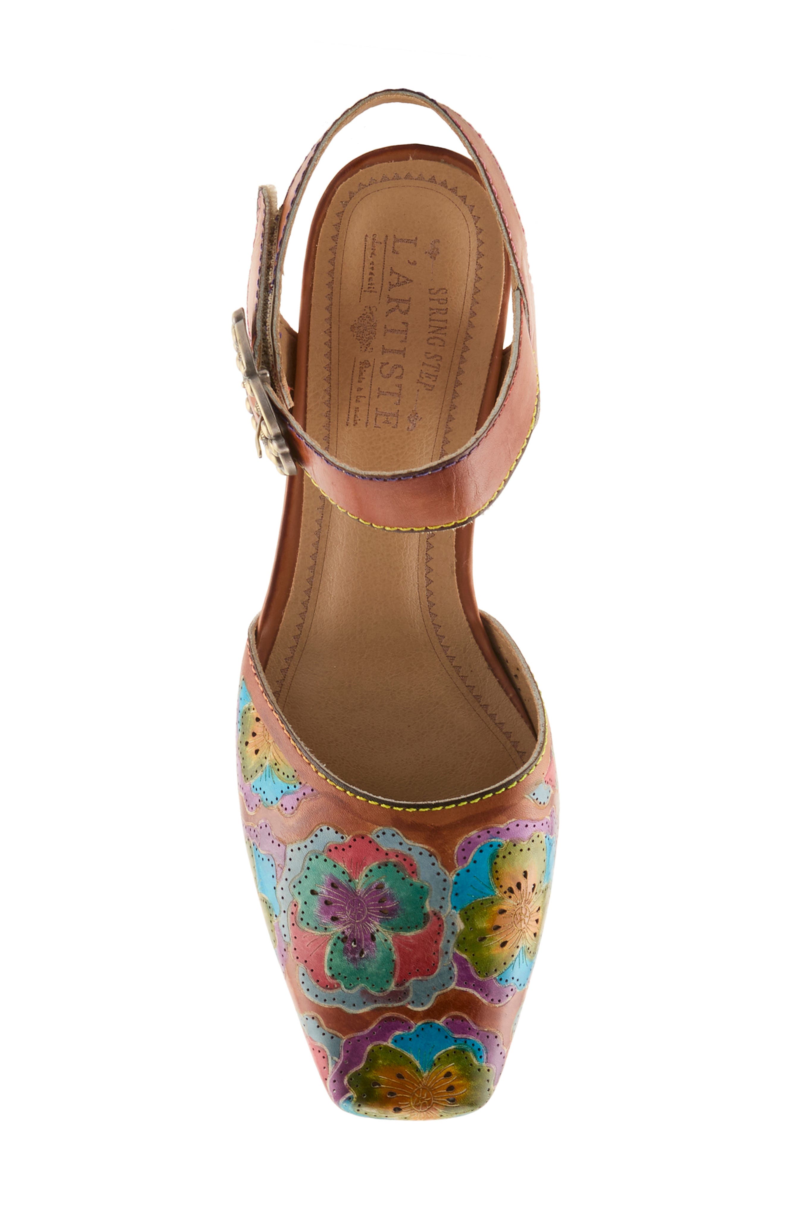 L'Artiste by Spring Step Funferbiz Ankle Strap Pump, Alternate, color, Camel Multi