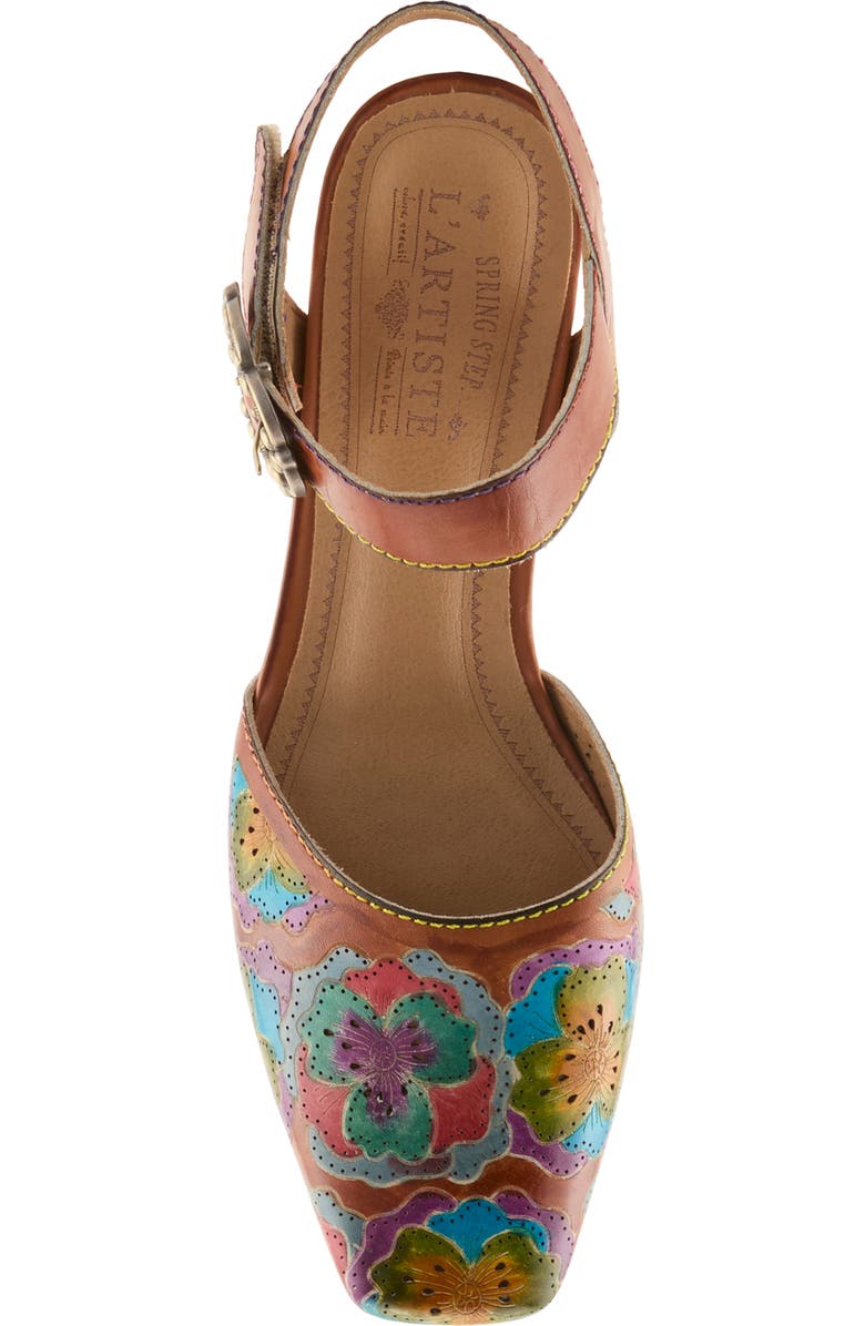 L'Artiste by Spring Step Funferbiz Ankle Strap Pump, Alternate, color, Camel Multi