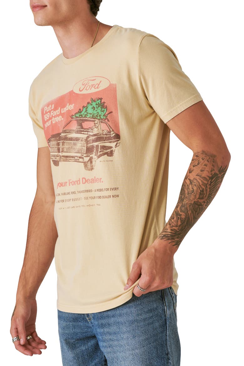 Ford Tree Graphic T-Shirt, Alternate, color, GRAVEL