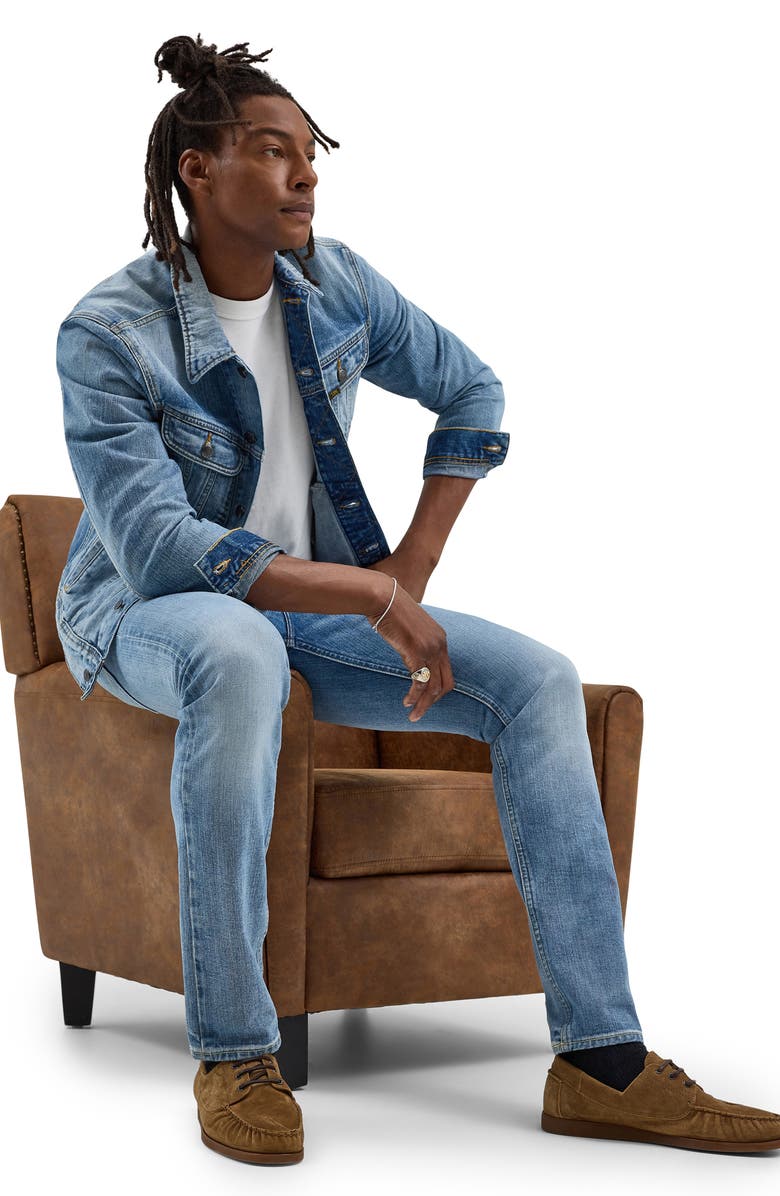 Lee Rider Stretch Slim Straight Leg Jeans, Alternate, color, Washed Oliver