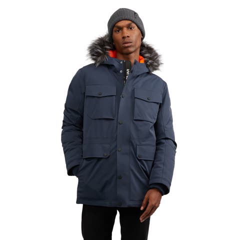 Soren Mid Length Parka with Fixed Hood and Detachable Faux Fur
