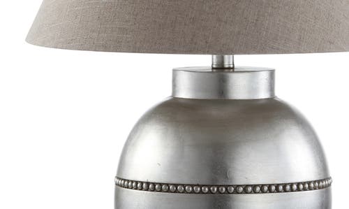 Jonathan Y Zelda 24.5" Resin Led Table Lamp, Antique Silver In Antique Silver