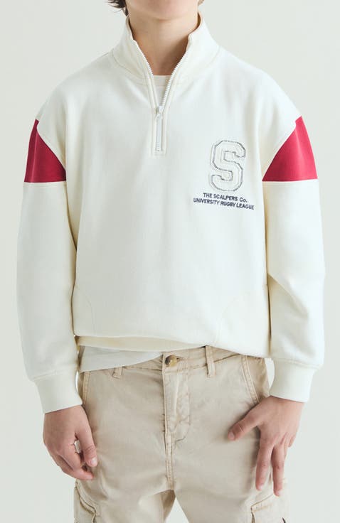 Kids High Neck Zipper Sweatshirt