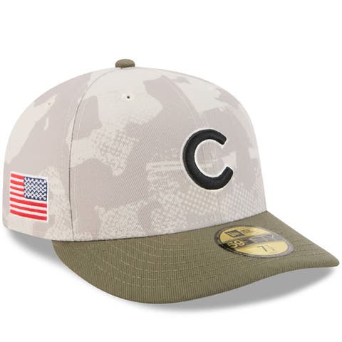 Men's New Era Light Beige/Olive Chicago Cubs 2025 Armed Forces Day 59FIFTY Fitted Hat