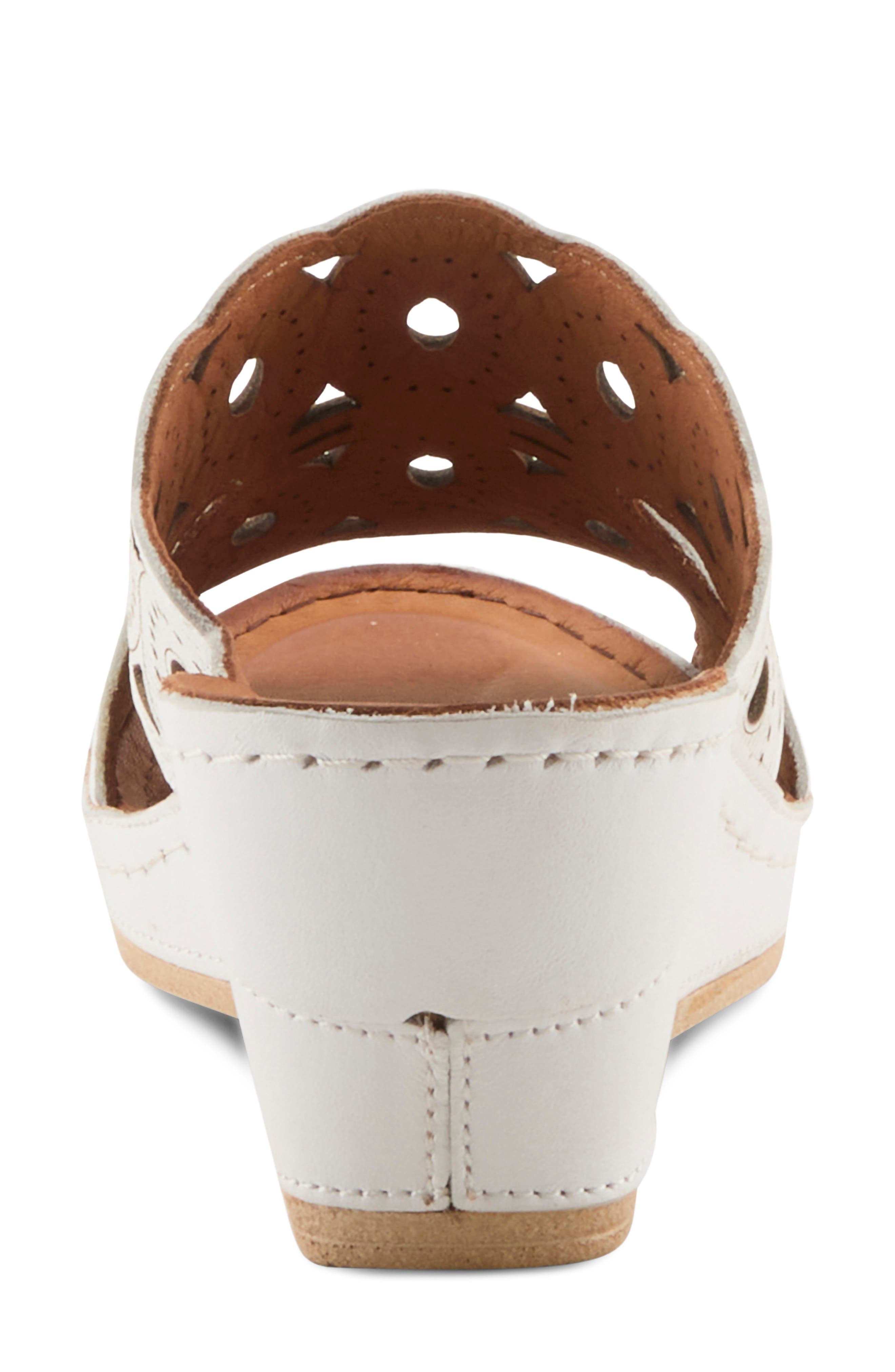 Spring Step Labarnas Platform Wedge Slide Sandal, Alternate, color, White