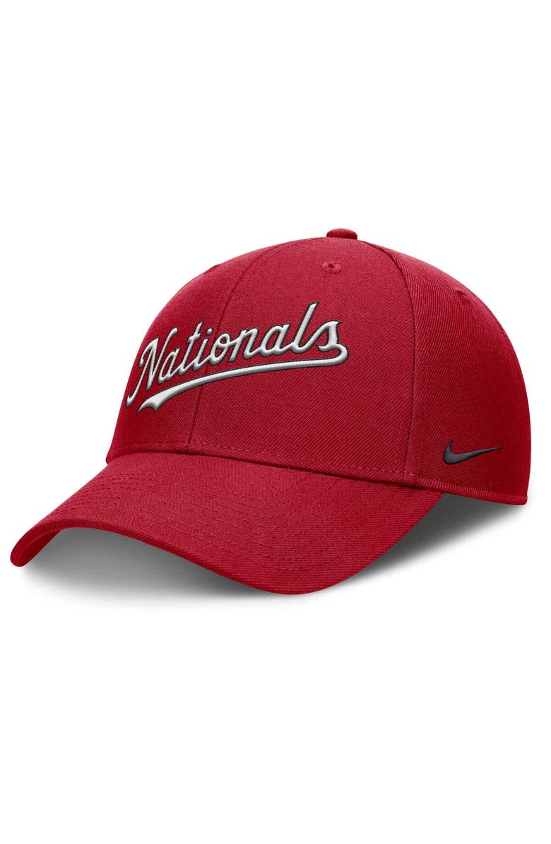 Nike Men's Nike Red Washington Nationals Rise Gaberdine Adjustable Hat, Alternate, color, Red