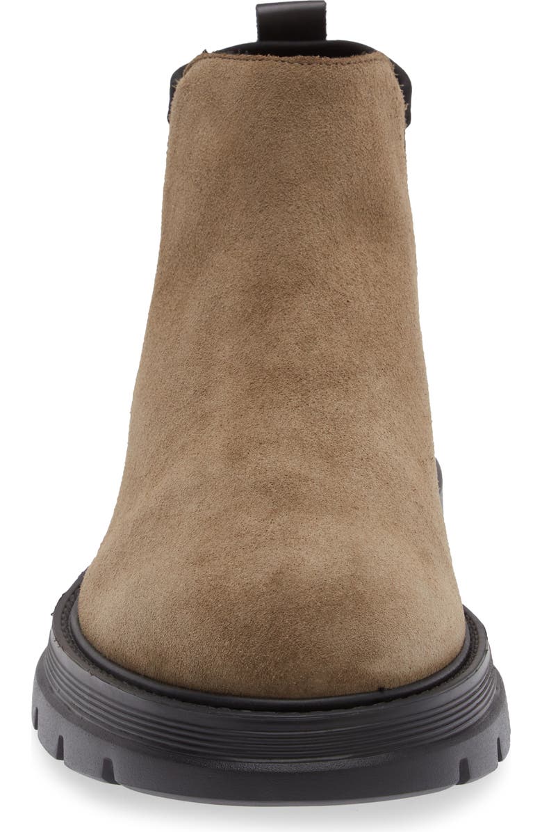 Stuart Weitzman Aiden Chelsea Boot, Alternate, color, Taupe/ Black