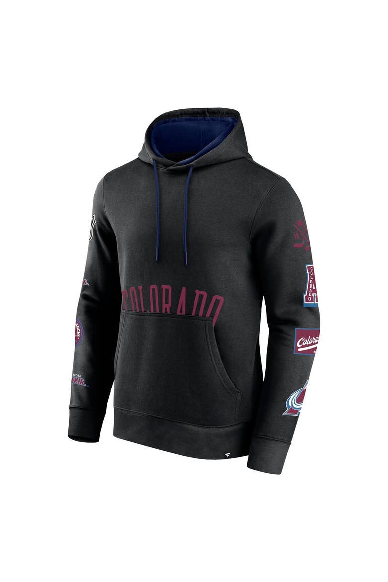 Men's Fanatics Branded Black Colorado Avalanche Wild Winner Fleece Pullover Hoodie, Alternate, color, Black