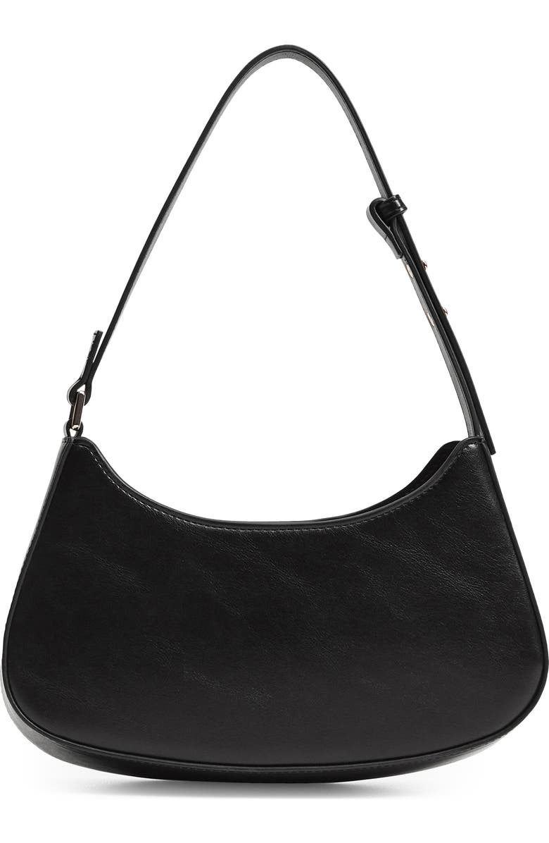 MANGO Baguette Faux Leather Bag, Main, color,
