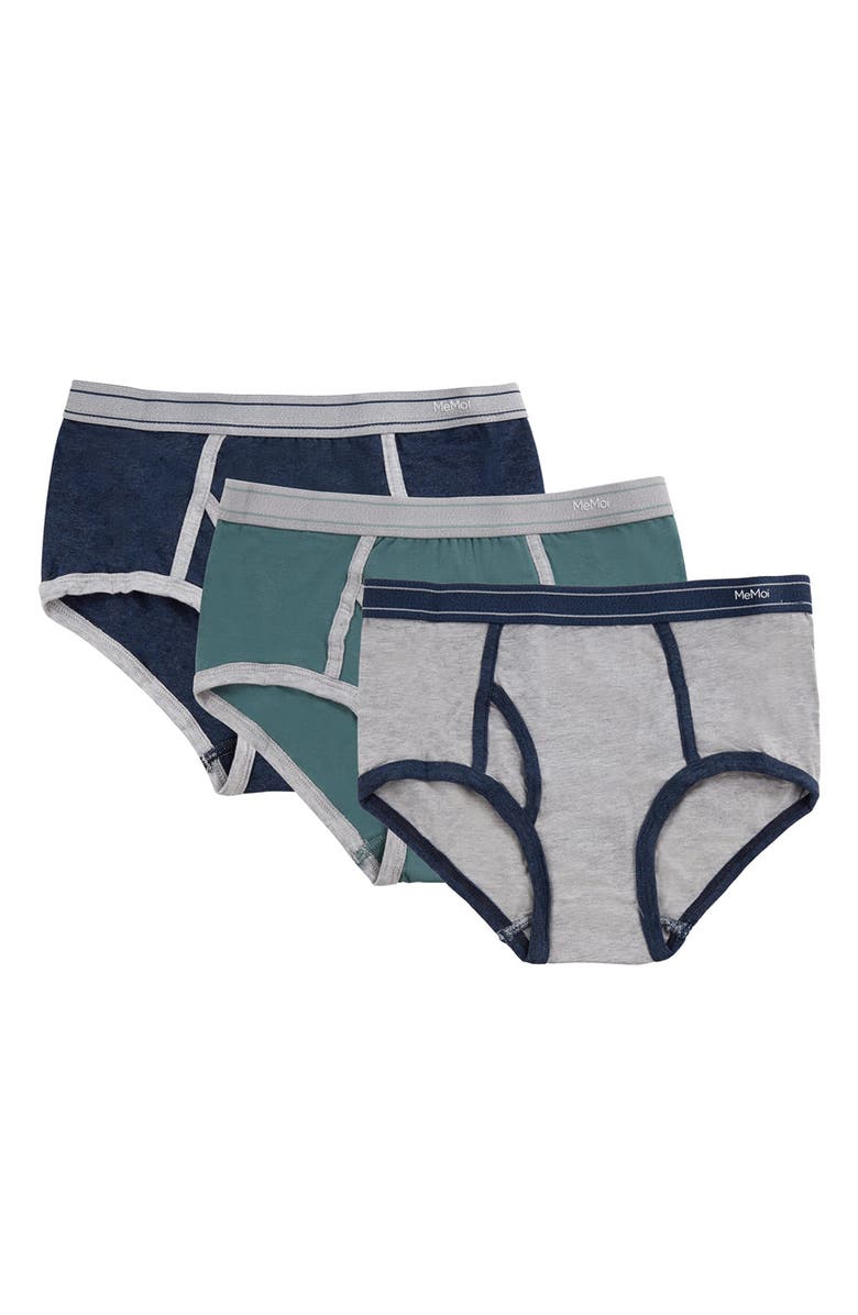 MeMoi 3 Pair Tag-Free Briefs, Assorted Colors, Main, color, 