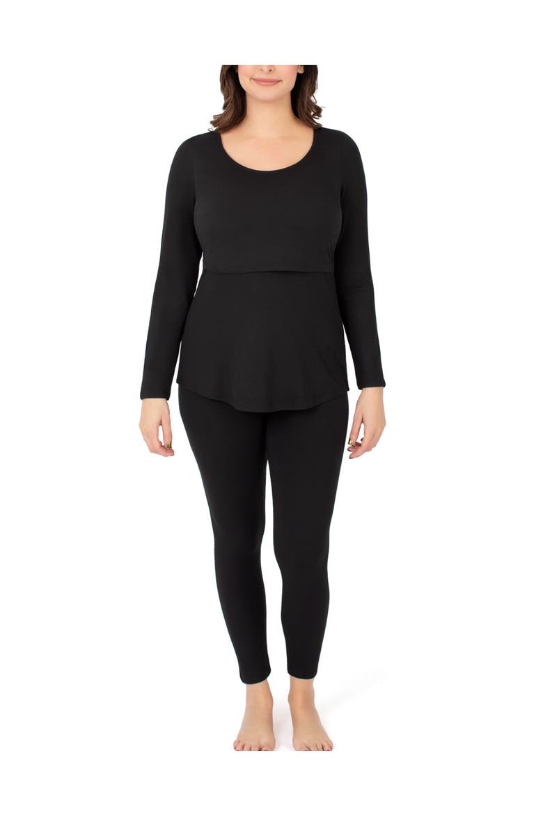 Jane Nursing Pajama Set, Main, color, Black