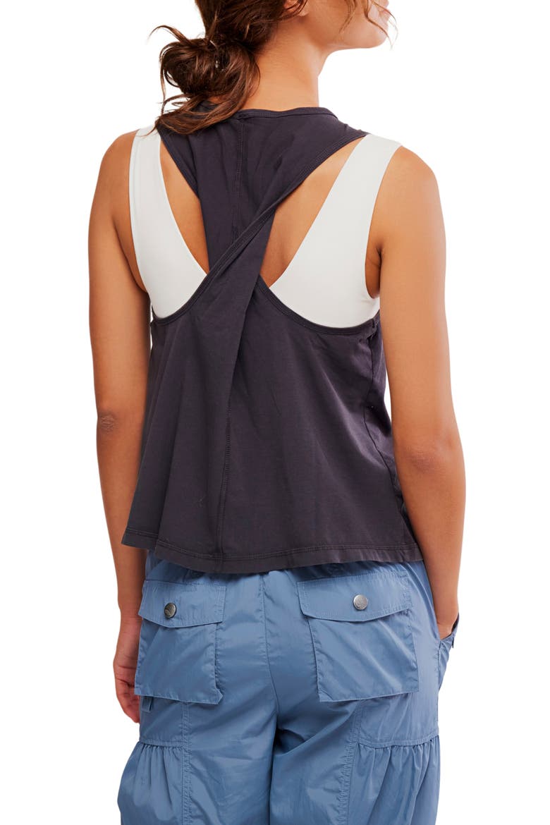 FP Movement Hot Shot Twist Back Tank, Alternate, color, BLACK