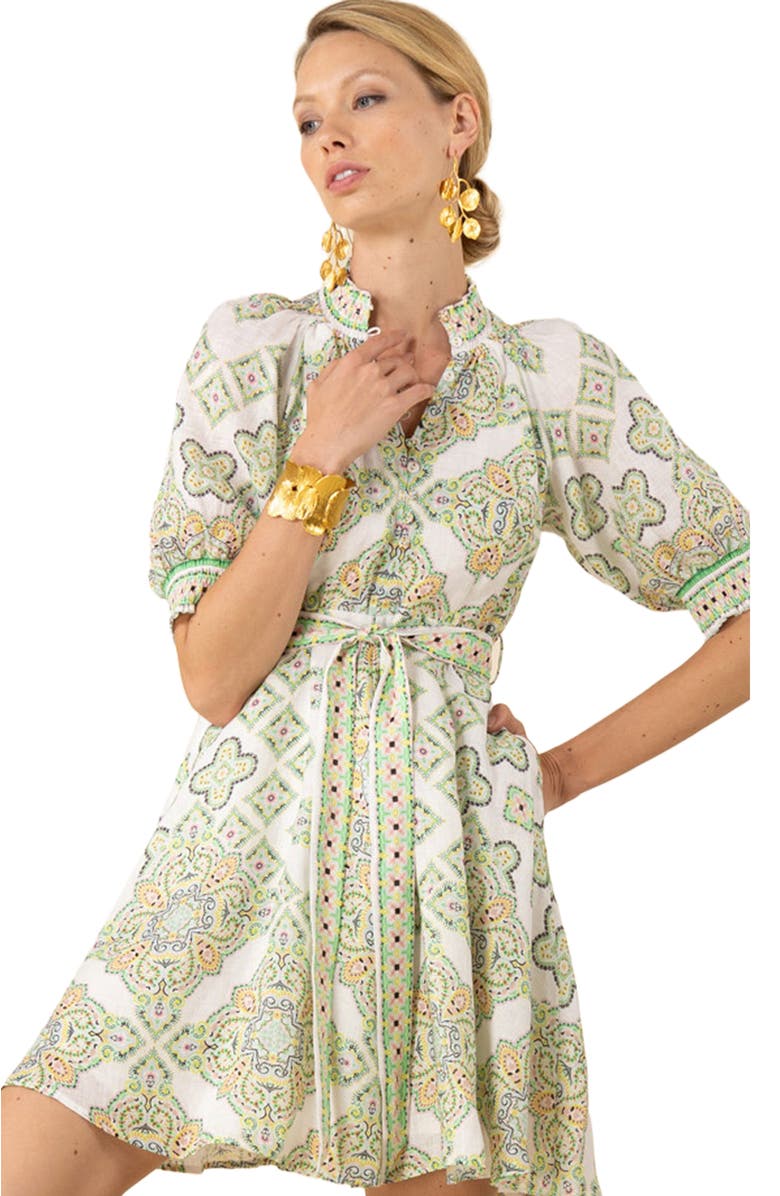 Hale Bob Naya Linen Dress, Alternate, color, 