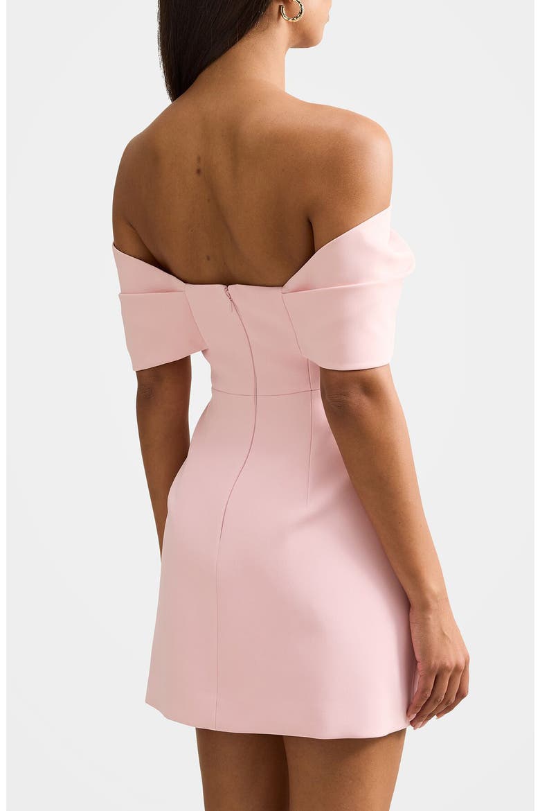 Scottie Off the Shoulder Bow Minidress, Alternate, color, PRETTY PINK